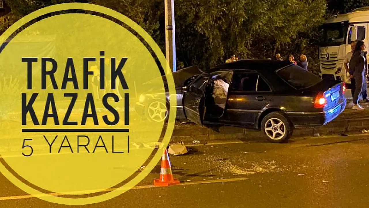 Kaza sonucu 5 kişi yaralandı.