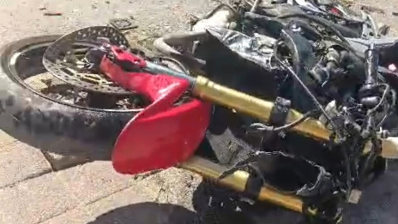 Motosiklet test sürüşü sırasında kaza yaptı.