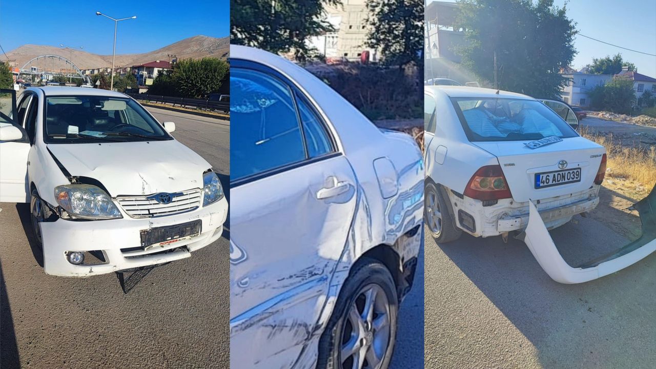 Elbistan'da maddi zarara sebep olan bir trafik kazası yaşandı.