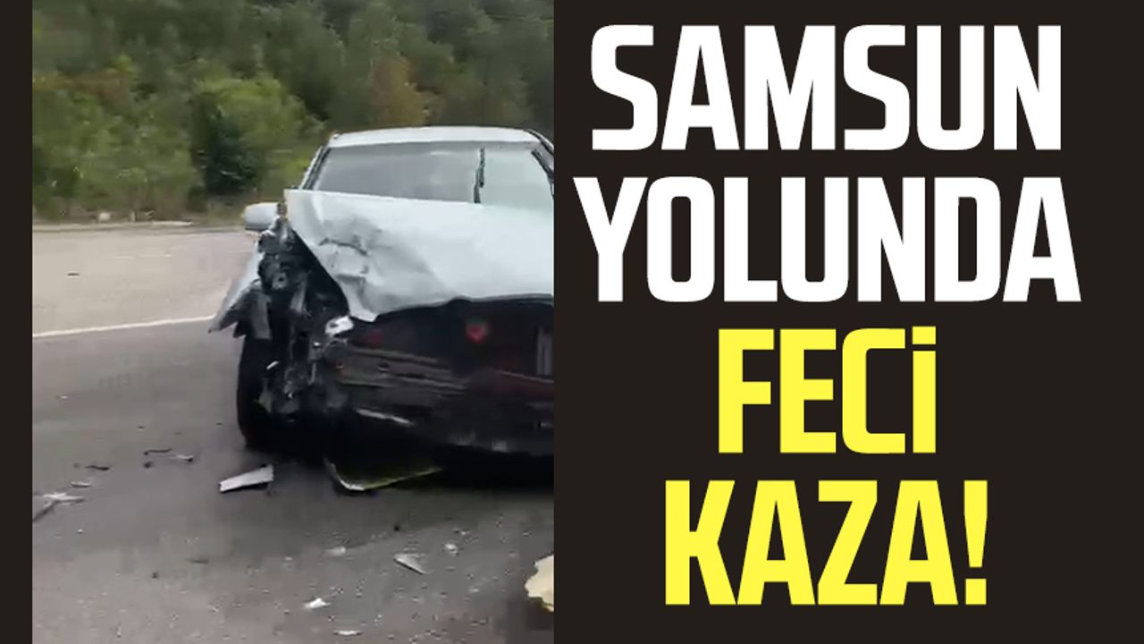 Samsun yolu kazası maddi zararlı.
