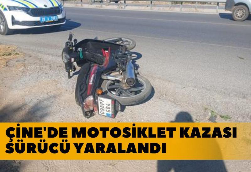 Çine'de motosiklet çarpışması: Sürücü yaralı