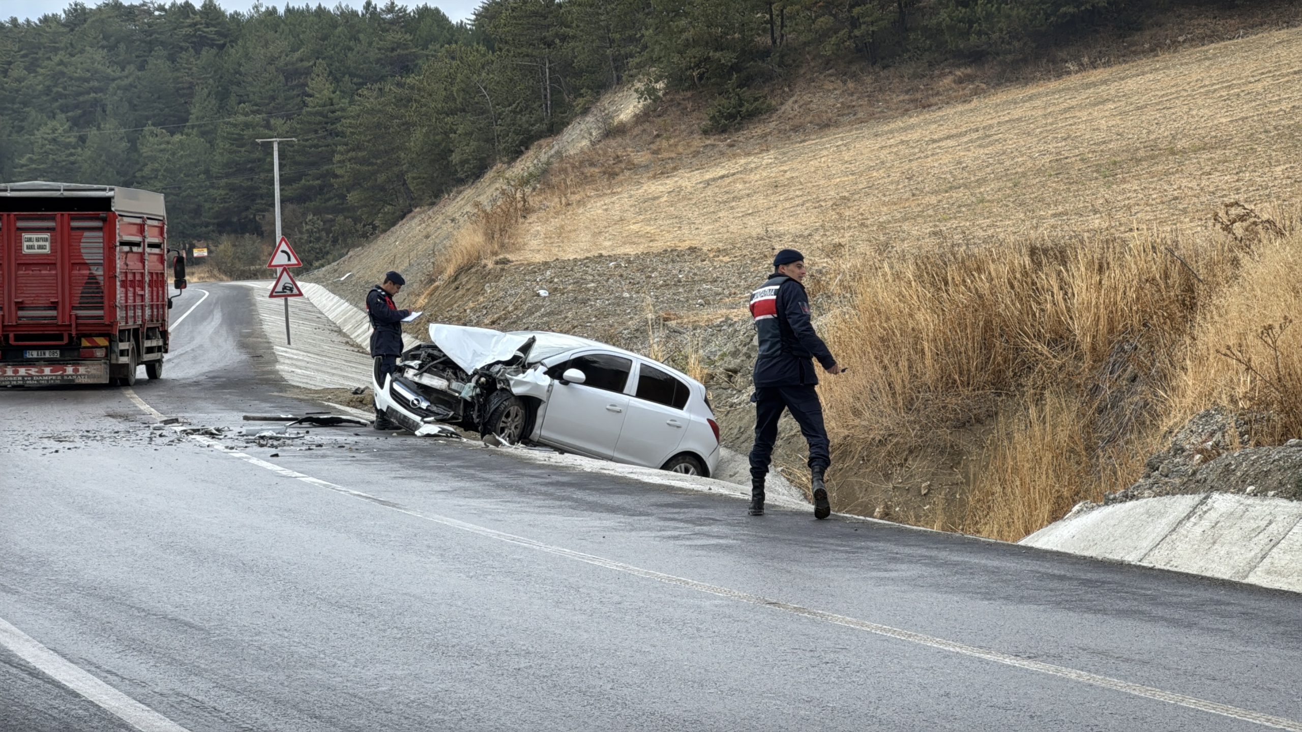 Bolu'da birden fazla aracın karıştığı trafik kazasında 10 kişi yaralandı.