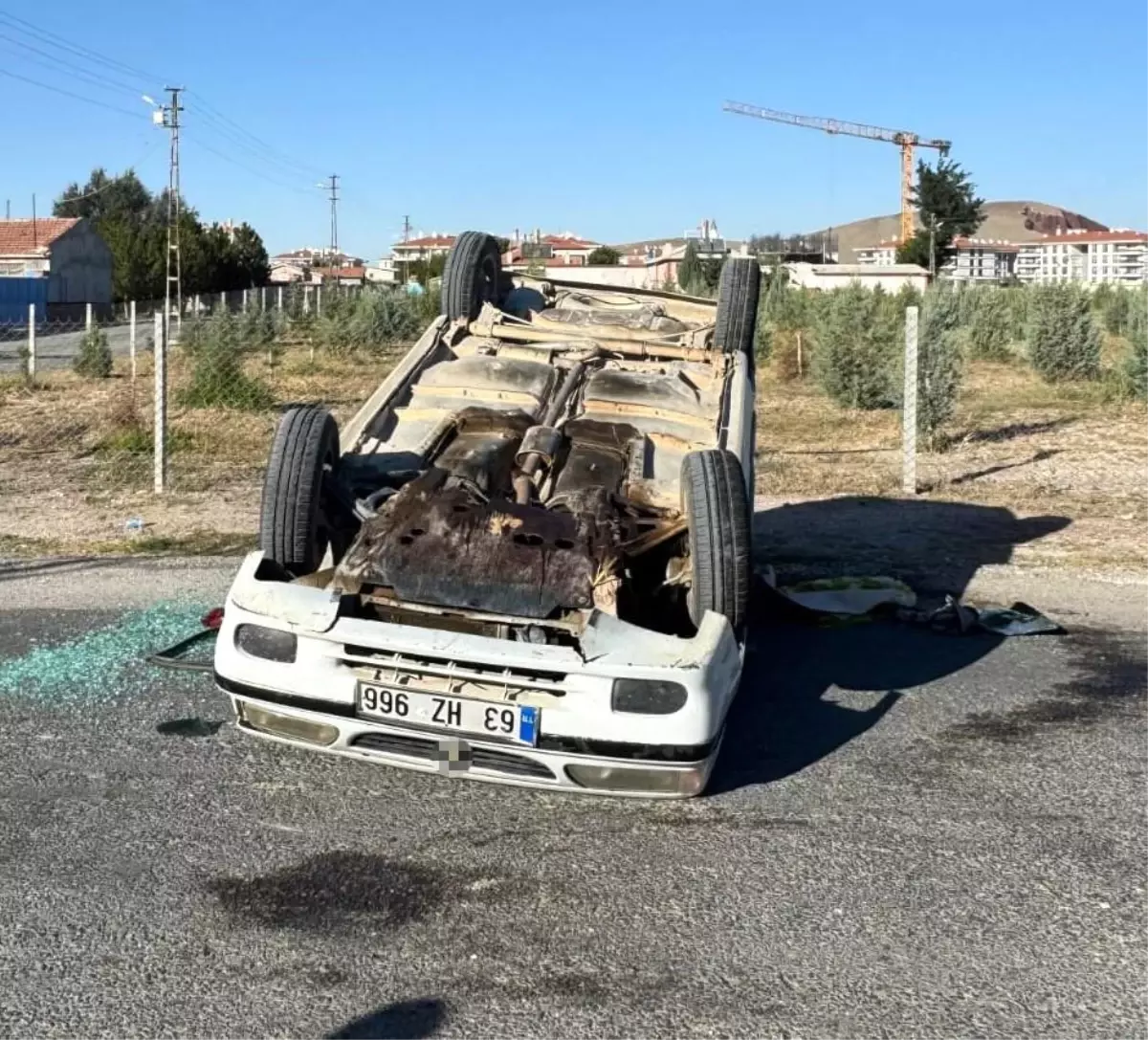 Konya'da trafik kazasında bir kişi yaralandı.