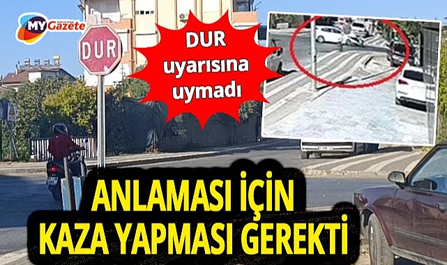 Antalya'da trafik ihlali sonucu yaşanan kazanın videosu anbean kaydedildi!
