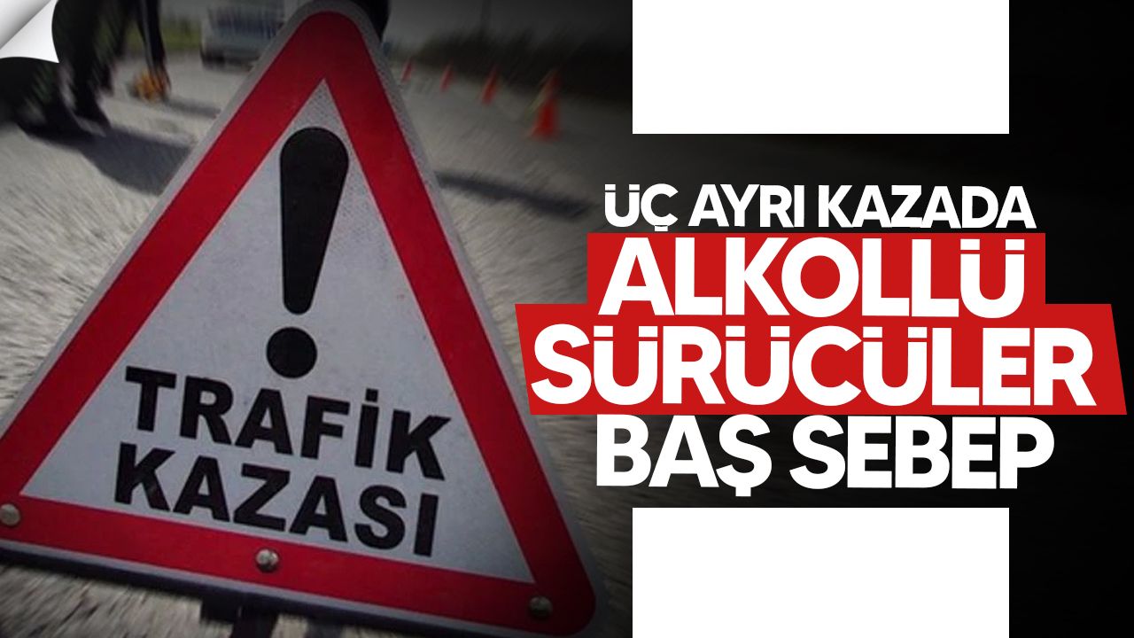 Girne ve Lefkoşa'da üç sarhoş sürücü kaza yaptı: 3 kişi gözaltına alındı.