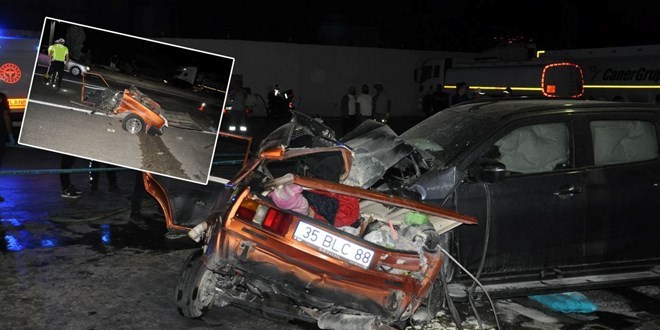 Manisa'da dehşet verici trafik kazası: 5 kişi hayatını kaybetti, 6 kişi yaralandı.