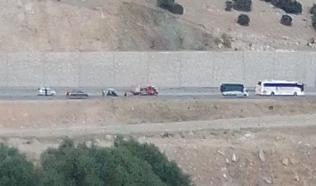 Dinar'da Tünel Trafik Kazası oldu.