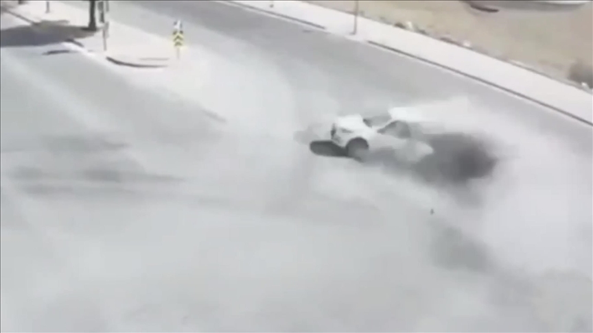 Konya'da bir kişi hayatını kaybetti, bir kişi yaralandı, trafik kazası güvenlik kamerasında görüntülendi.