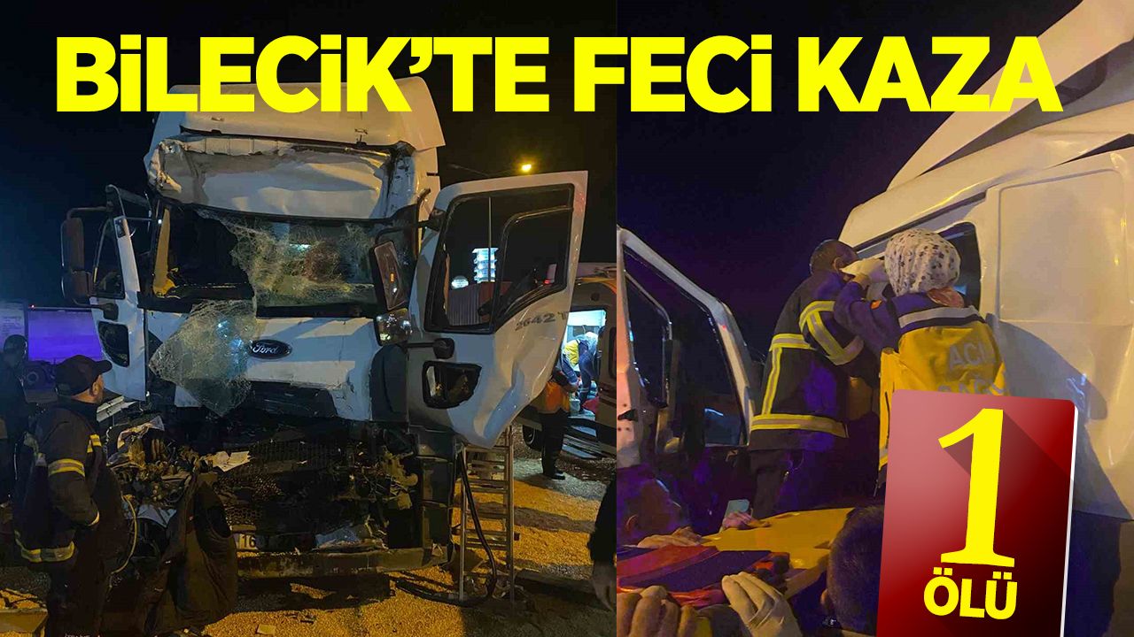 Bir kişinin hayatını kaybettiği feci kaza Bilecik'te yaşandı.