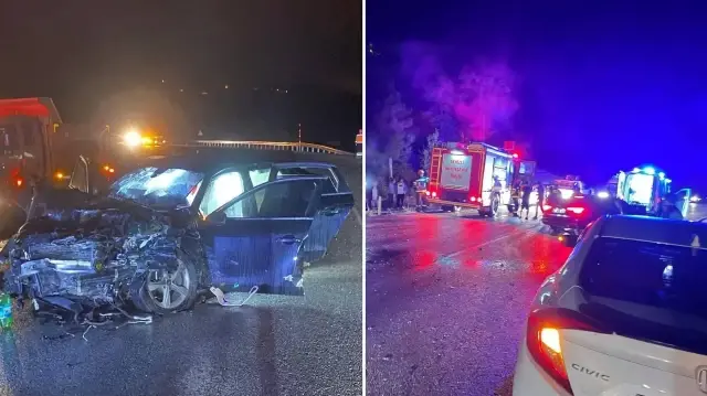 Denizli'de kamyonetle otomobil kaza yaptı: 1 kişi hayatını kaybetti, 4 kişi yaralandı.