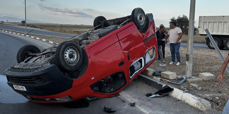 Lefkoşa-Mağusa yolu kaza haberi.