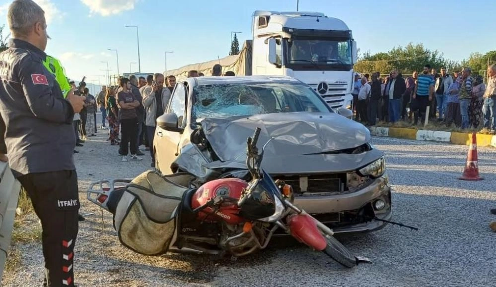 Manisa Sarıgöl’de korkunç bir kaza: Motosiklet sürücüsü öldü.