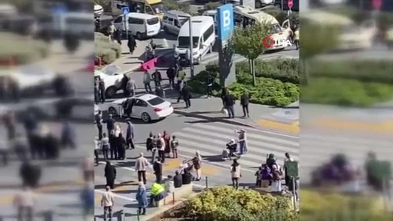 Şehir Hastanesi önünde arbede: Trafik durdu