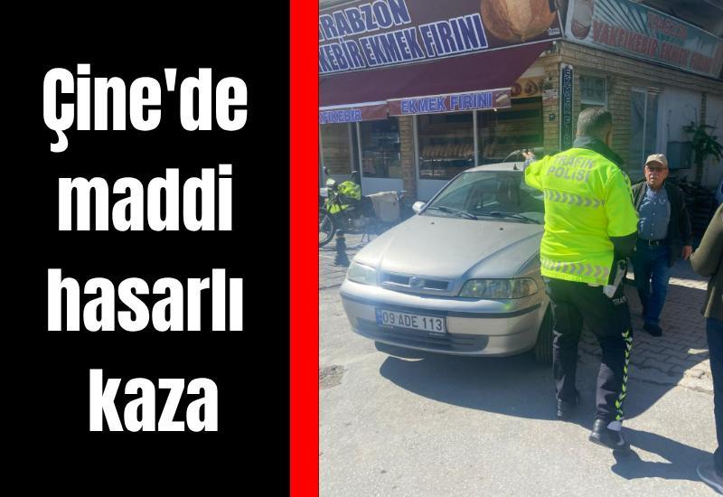 Çine'de maddi zararlı trafik kazası