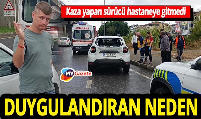 Kaza nedeniyle yaralanan sürücü çocukları için hastaneye gitmedi.