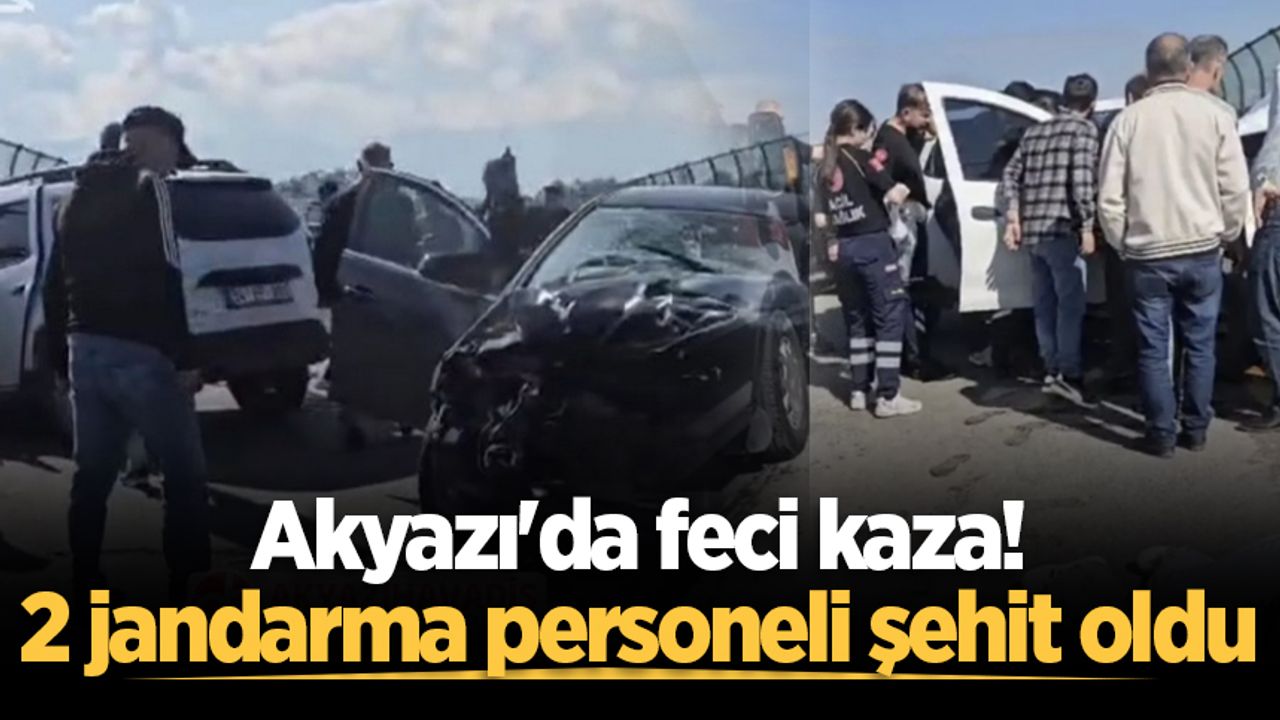 Akyazı'da trajik kaza: 2 jandarma görevlisi hayatını kaybetti.