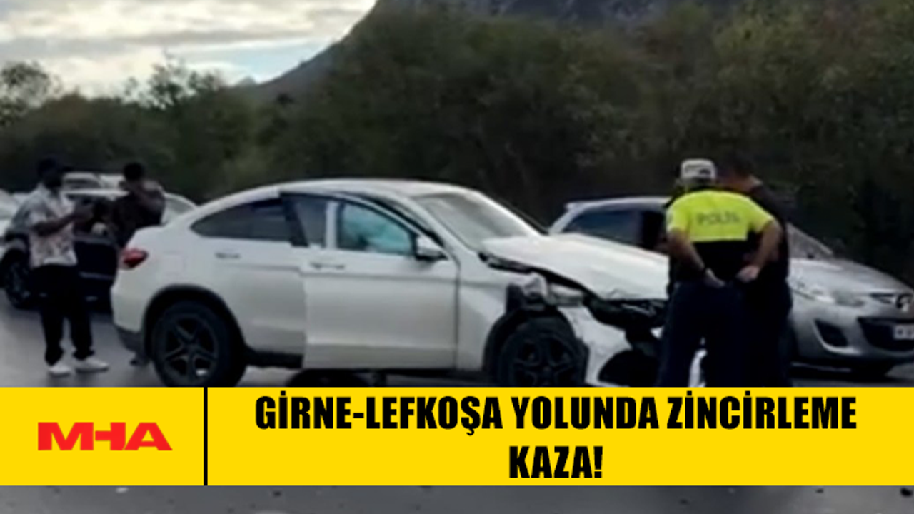 Girne-Lefkoşa yolu zincirleme trafik kazasıydı!