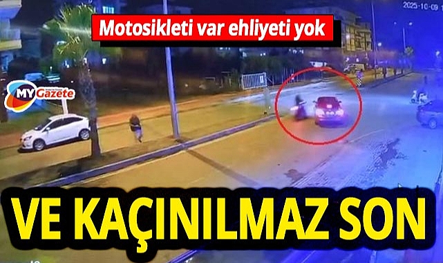 Motosikletli sürücü ehliyetsiz! U turnusolüne dönüş... - Antalya