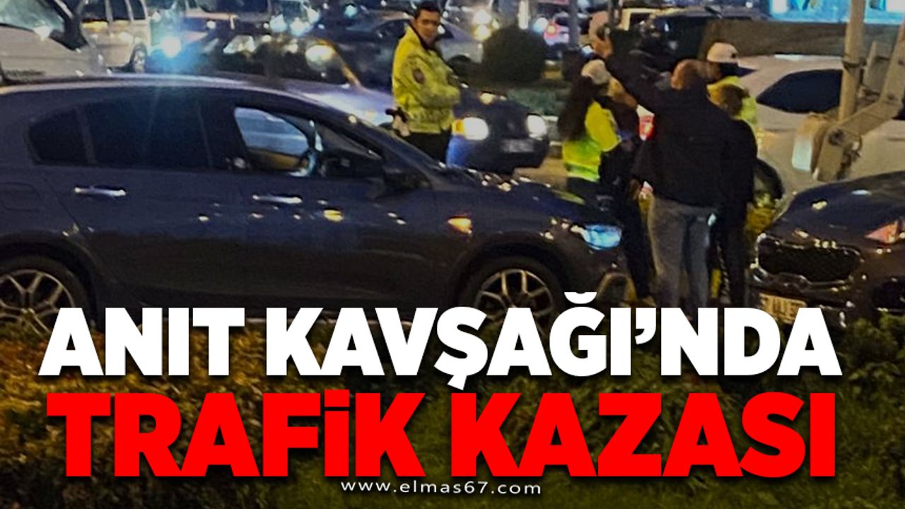 Zonguldak şehir meydanında ani bir trafik kazası!