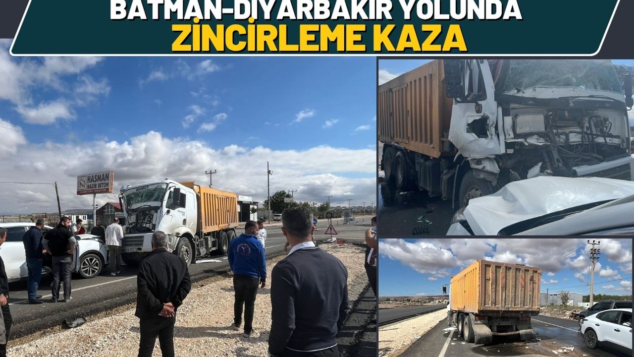 Batman-Diyarbakır yolu zincirleme trafik kazası aldı.
