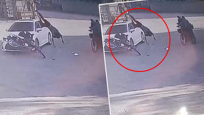 Yaşlı çifte metrelerce mesafeden çarptı: 4 kişi yaralandı.