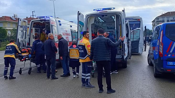 Samsun'da kaza: 4 yolcu hafif yaralandı