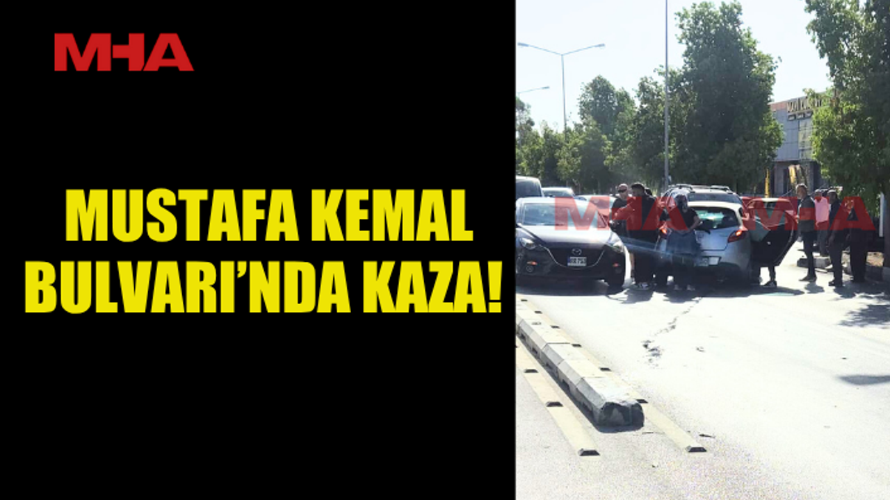Gazimağusa'da araç refüje sürüklendi.