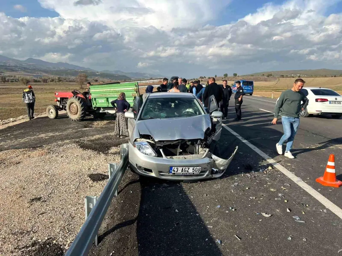 Kütahya'da Trafik Kazası: 1 Kişi Yaralandı
