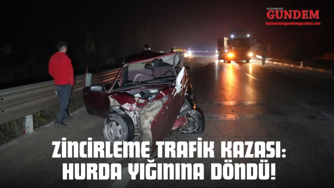 Zincir Trafik Kazası: Enkaza Dönüştü!
