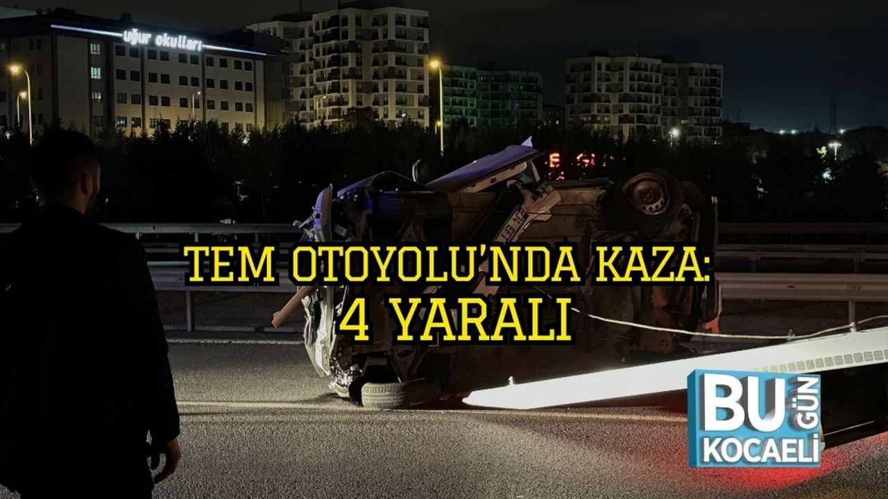 TEM Otoyolu'nda 4 kişinin yaralandığı bir trafik kazası yaşandı.