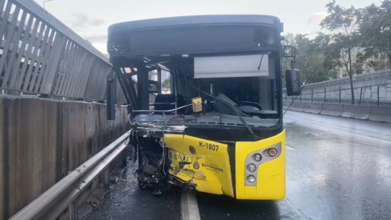 Alkollü şoför İstanbul'da otobüs kazasına neden oldu.