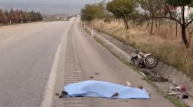Manisa'da motosiklet sürücüsü öldü!