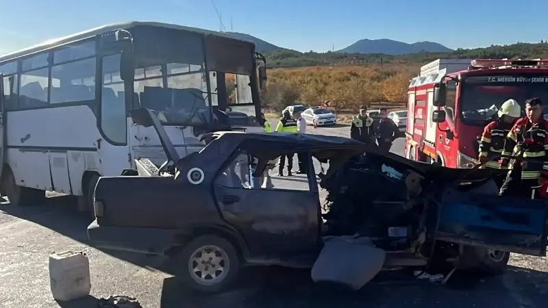 Mersin'de trajik kaza: Bir kişi hayatını kaybetti, diğer ikisi yaralandı.