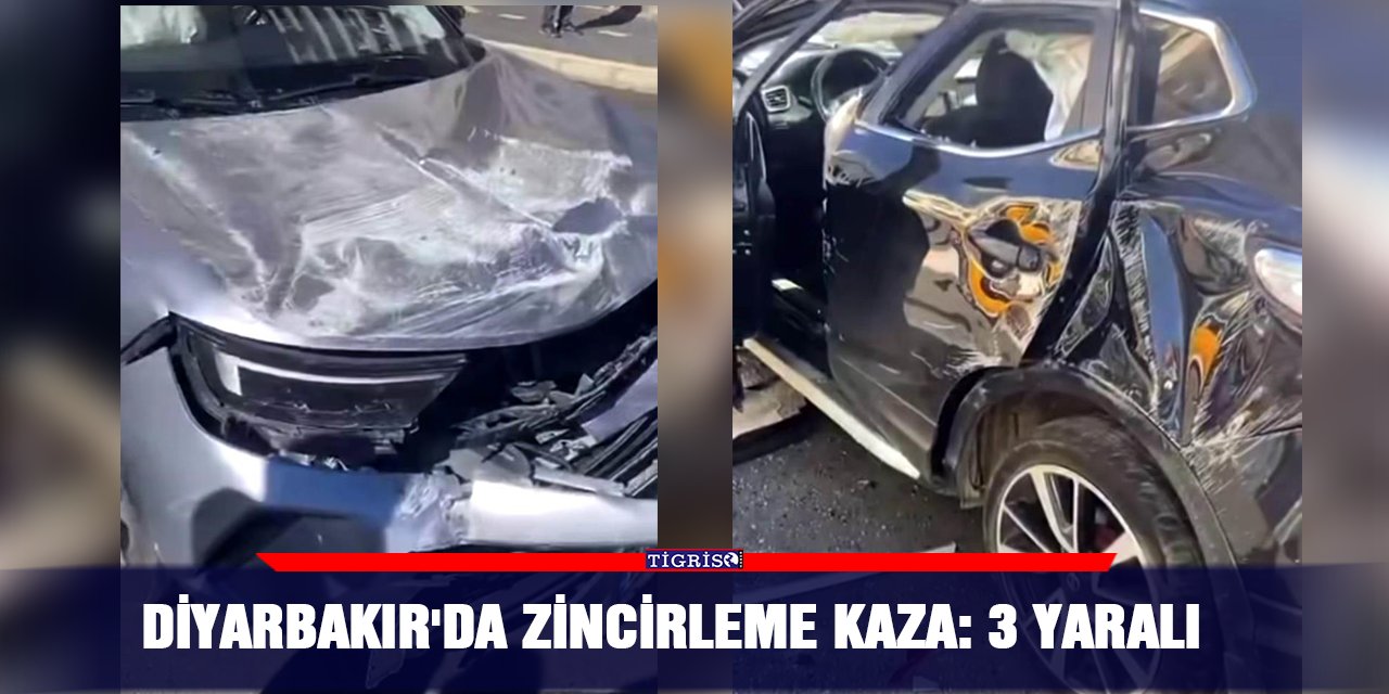 Diyarbakır'da ardışık kaza: 3 kişi yaralandı.
