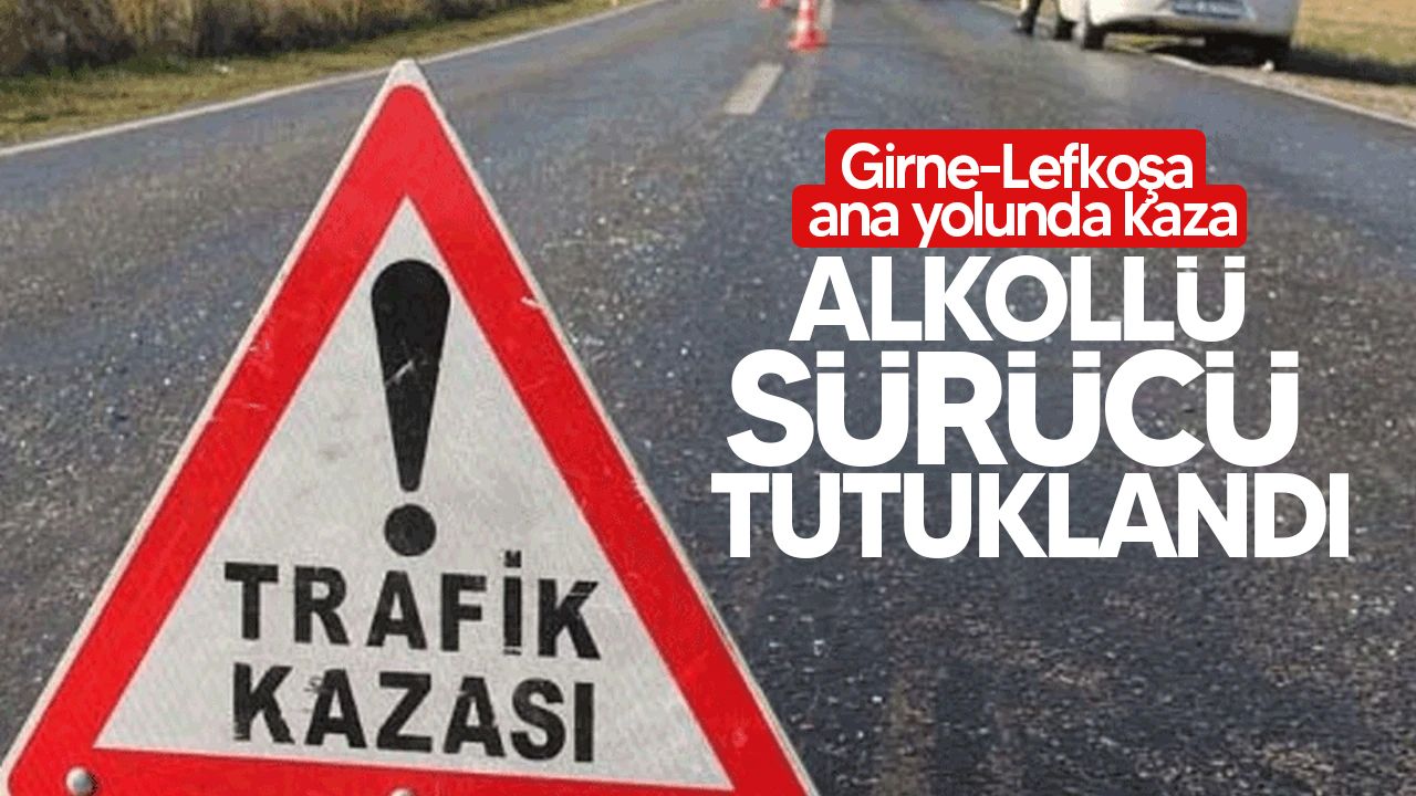 Girne-Lefkoşa yolunda trafik kazası meydana geldi.
