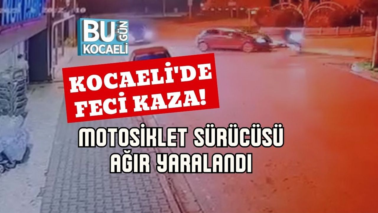 Kocaeli'de Şiddetli Kaza: Motosiklet Sürücüsü Ciddi Şekilde Yaralandı.
