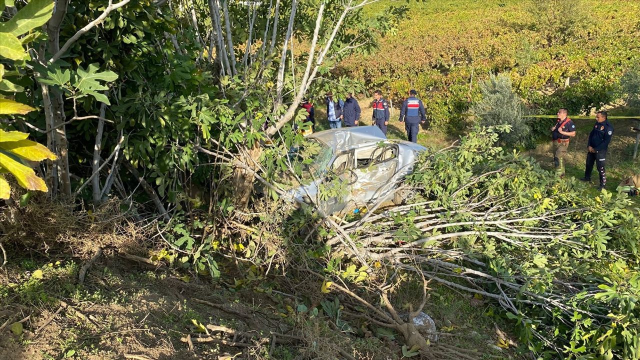 Manisa'da kaza geçiren aracın şoförü yaşamını yitirdi.