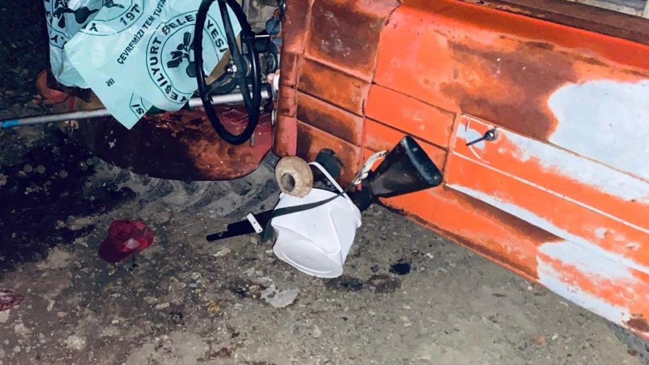 Tokat'ta traktör kaza geçirdi, sürücü hayatını kaybetti.