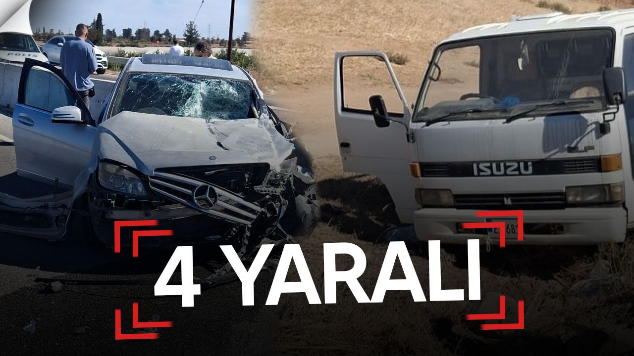 Kaza Güzelyurt-Lefke çevre yolunda meydana geldi: Dört kişi yaralandı.