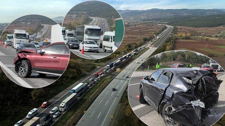 Kaza nedeniyle trafik Bolu'da felç oldu: Otoyolda SUV, araca çarparak 1 kişinin ölümüne neden oldu.