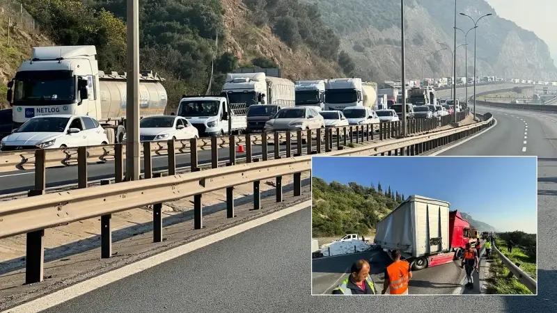 Anadolu Otoyolu'nda pek çok aracın karıştığı bir trafik kazası