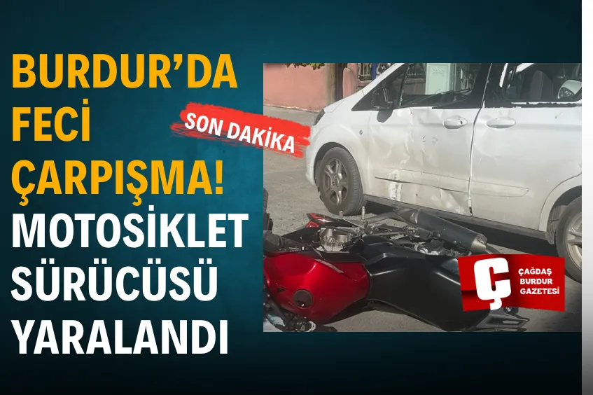 Burdur'da korkutan trafik kazasında 1 kişi yaralandı.