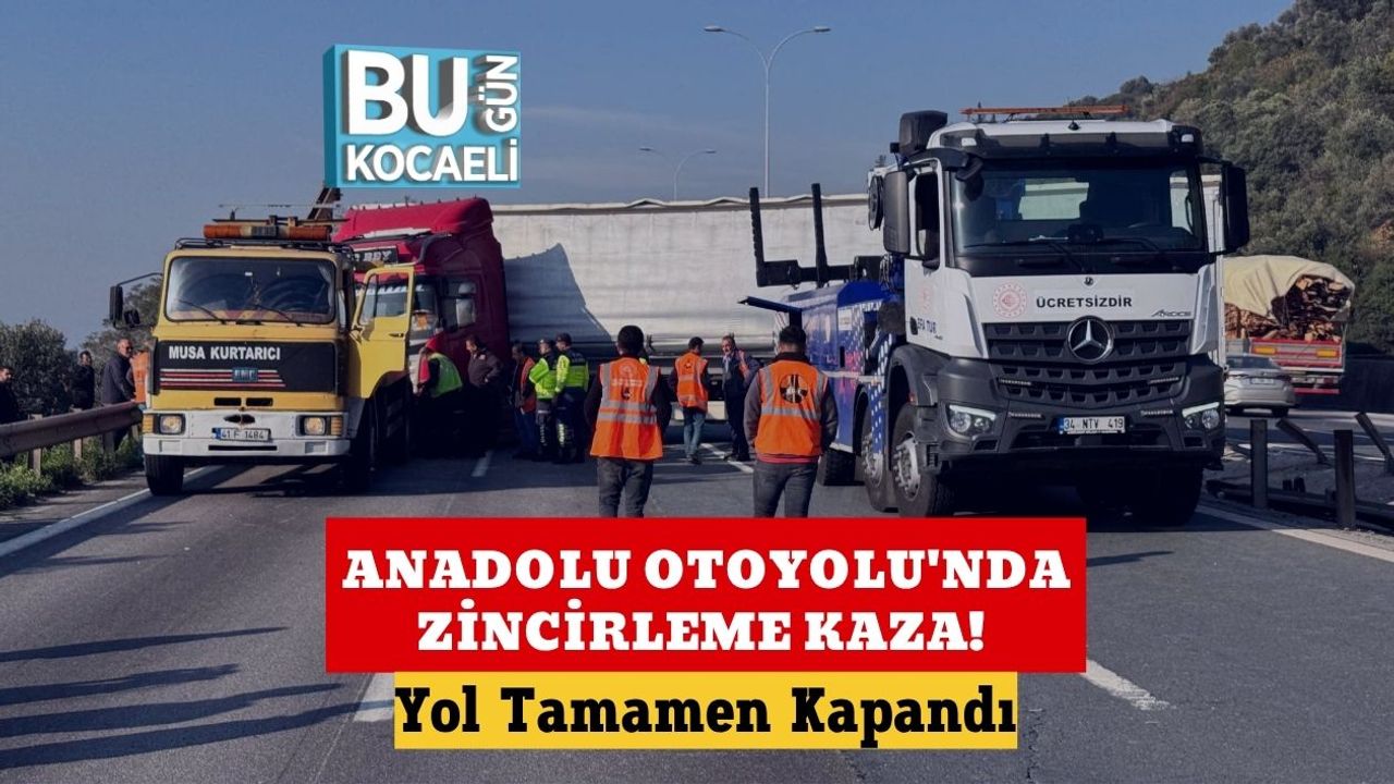 Zincirleme Kazaya Anadolu Otoyolu'nda Yol Kapandı