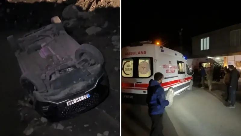 Hakkari'de araç suya düştü: 2 kişi yaralandı