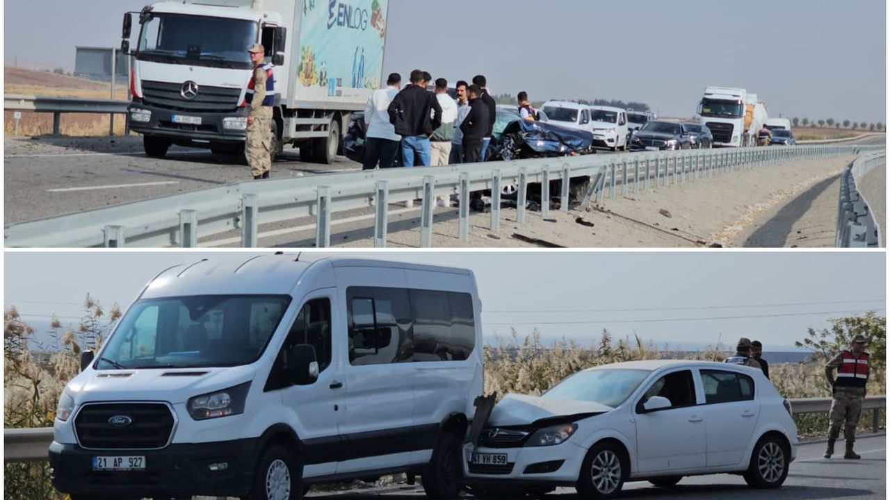 Batman-Bismil yolu, aynı anda meydana gelen iki kaza sonucu yaralanan 2 kişi.