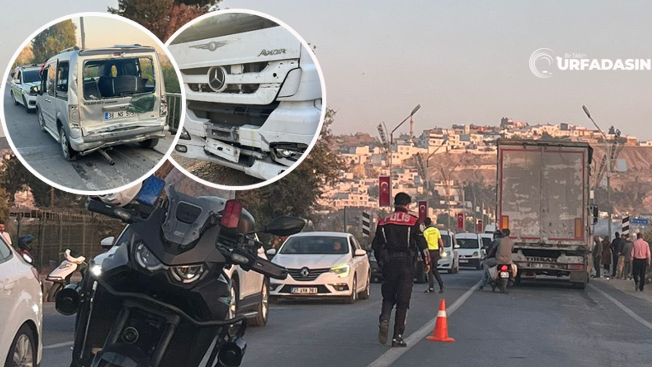 Birecik Köprüsü'nde zincirleme kaza: 4 kişi yaralandı.