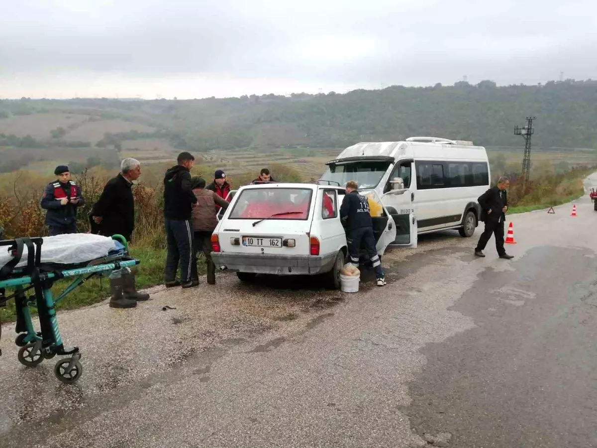 Gönen'de kaza: Bir kişi yaralandı.