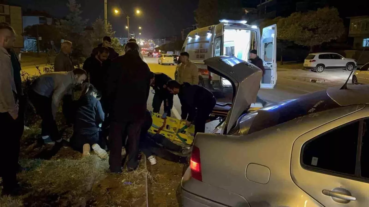 Kulu'da trafik kazası sonucu sürücü yaralandı.