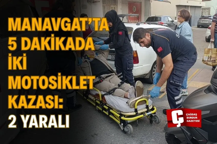 Manavgat'ta trafik kazası: Yaralı sürücüler hastaneye götürüldü.