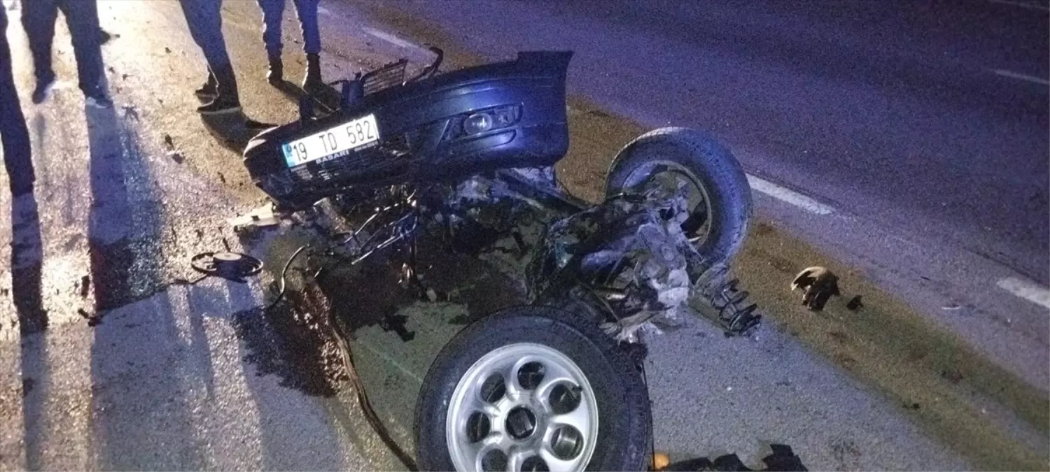 Sungurlu'da Trafik Kazasında Sürücüye Zarar Geldi.